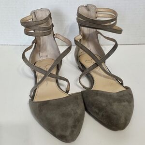 JESSICA Simpson JP-Zanka Suede Pointed Toe Flats